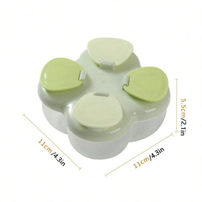1pc Portable Rotary Milk Powder Dispenser Box, Multi-Compartment Detachable & Easy To Clean Milk Powder Container