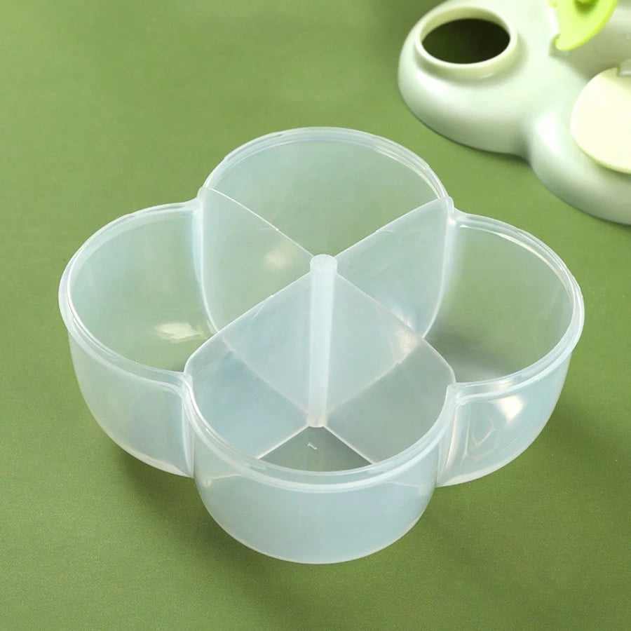 1pc Portable Rotary Milk Powder Dispenser Box, Multi-Compartment Detachable & Easy To Clean Milk Powder Container