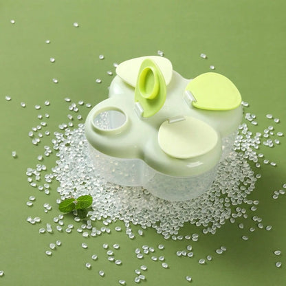 1pc Portable Rotary Milk Powder Dispenser Box, Multi-Compartment Detachable & Easy To Clean Milk Powder Container