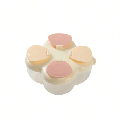 1pc Portable Rotary Milk Powder Dispenser Box, Multi-Compartment Detachable & Easy To Clean Milk Powder Container
