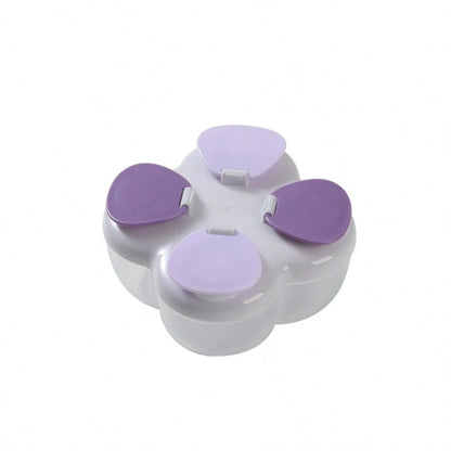 1pc Portable Rotary Milk Powder Dispenser Box, Multi-Compartment Detachable & Easy To Clean Milk Powder Container