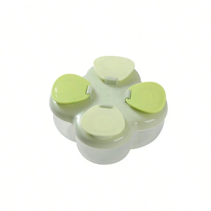 1pc Portable Rotary Milk Powder Dispenser Box, Multi-Compartment Detachable & Easy To Clean Milk Powder Container