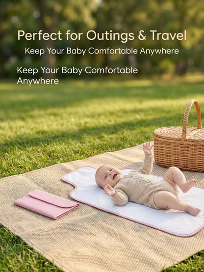 1pc Portable Waterproof Changing Pad With Wipe Pocket, Diaper Changing Mat For Infants, Removable Travel Changing Pad, Great Gift For Baby Shower, Newborn Baby Girl And Boy