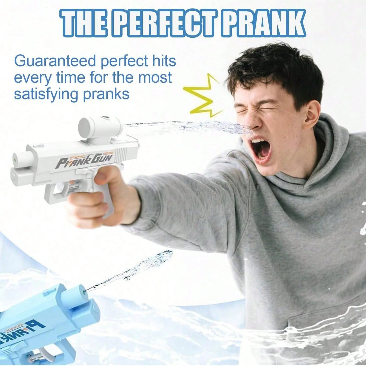 1pc Prank Water Gun, Bidirectional Squirt Gun, Practical Joke Water Gun, Reverse Water Gun, Suitable For Parties And Summer Fun Activities, Funny Novelty Toy, Swimming Pool Beach Water Fight Creative