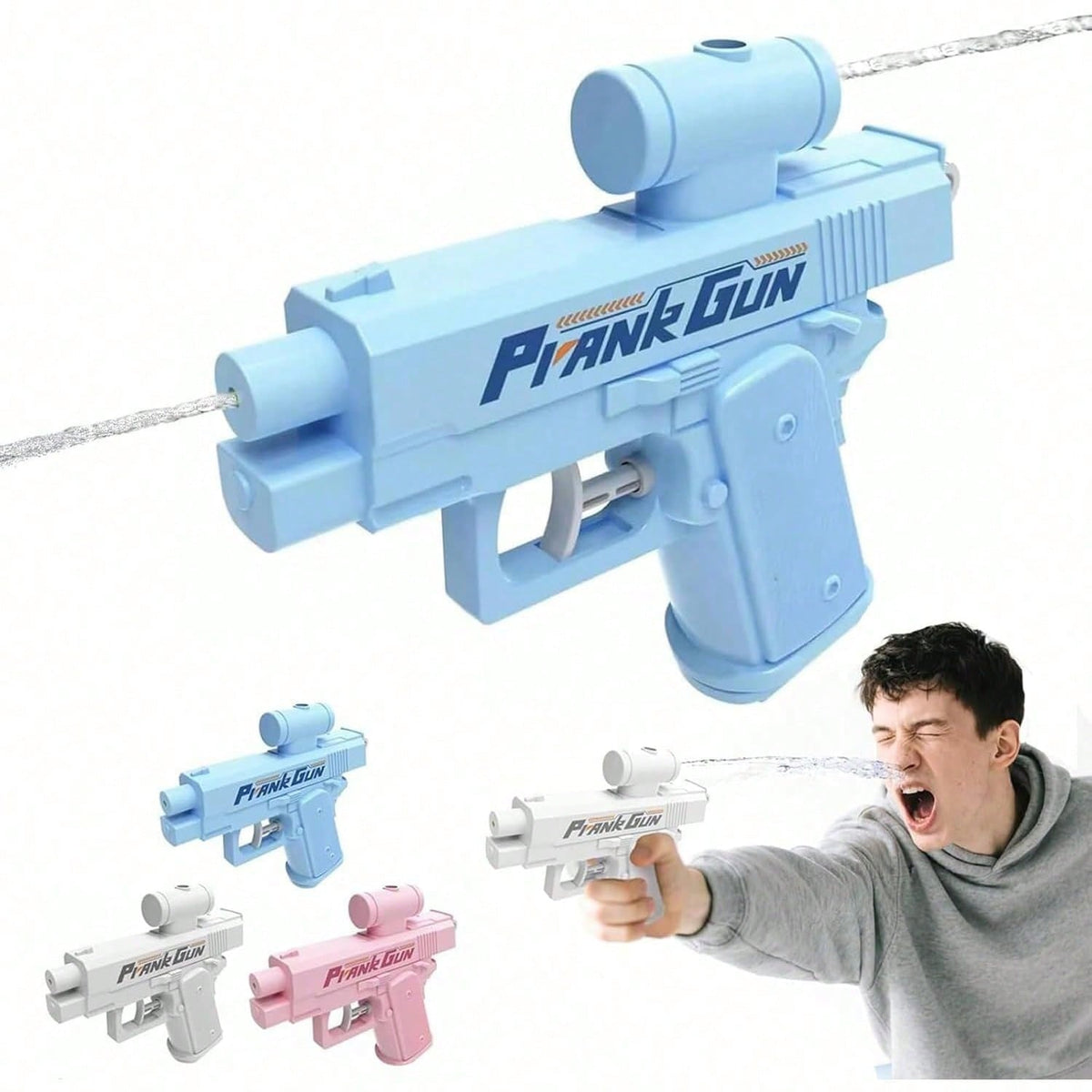1pc Prank Water Gun, Bidirectional Squirt Gun, Practical Joke Water Gun, Reverse Water Gun, Suitable For Parties And Summer Fun Activities, Funny Novelty Toy, Swimming Pool Beach Water Fight Creative