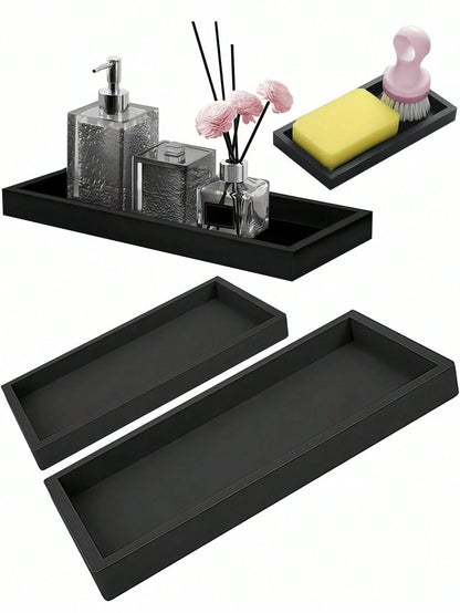 1PC Premium Silicone Storage Tray Organizer For Keys Makeup Jewelry On Bathroom Kitchen Sink Counter Holiday Gift Home Decor Christmas Summer