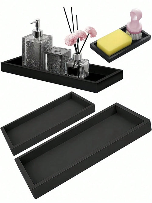 1PC Premium Silicone Storage Tray Organizer For Keys Makeup Jewelry On Bathroom Kitchen Sink Counter Holiday Gift Home Decor Christmas Summer