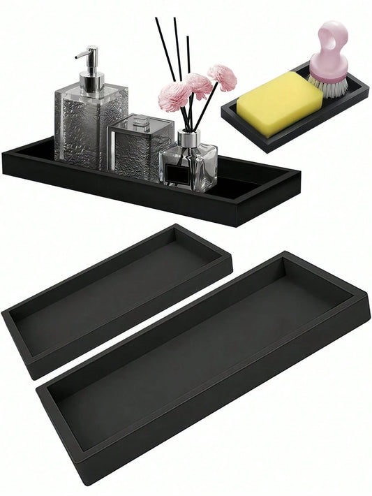 1PC Premium Silicone Storage Tray Organizer For Keys Makeup Jewelry On Bathroom Kitchen Sink Counter Holiday Gift Home Decor Christmas Summer
