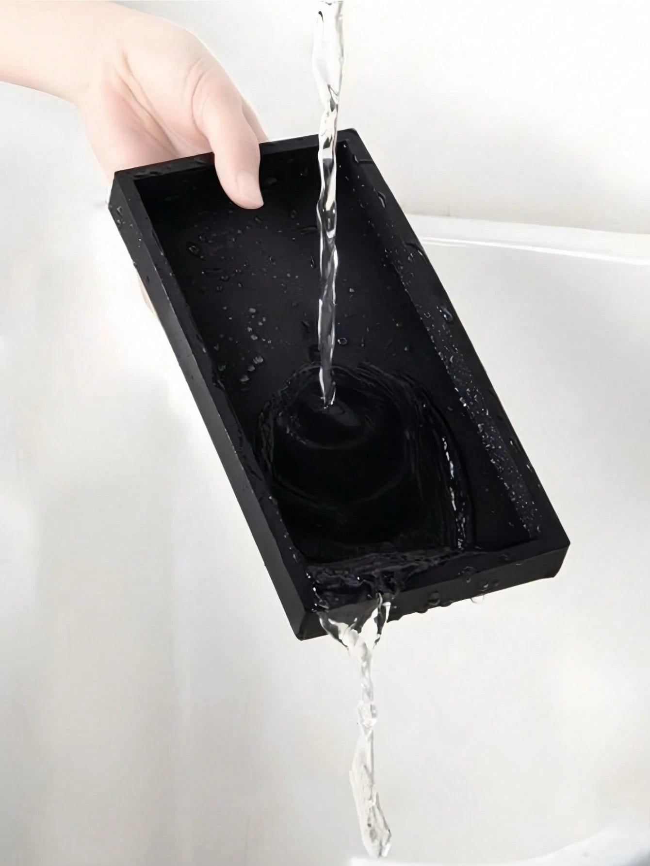 1PC Premium Silicone Storage Tray Organizer For Keys Makeup Jewelry On Bathroom Kitchen Sink Counter Holiday Gift Home Decor Christmas Summer
