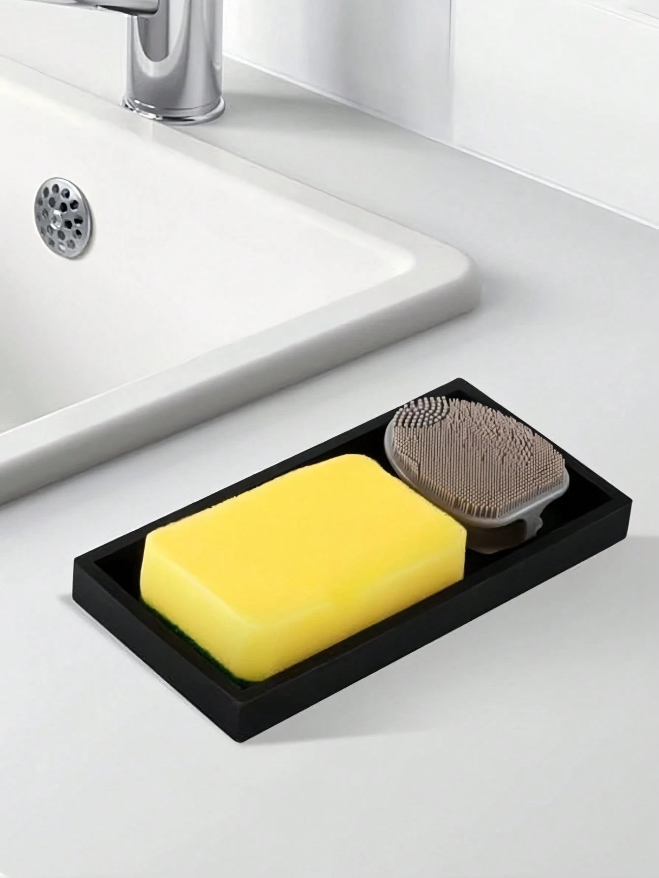 1PC Premium Silicone Storage Tray Organizer For Keys Makeup Jewelry On Bathroom Kitchen Sink Counter Holiday Gift Home Decor Christmas Summer