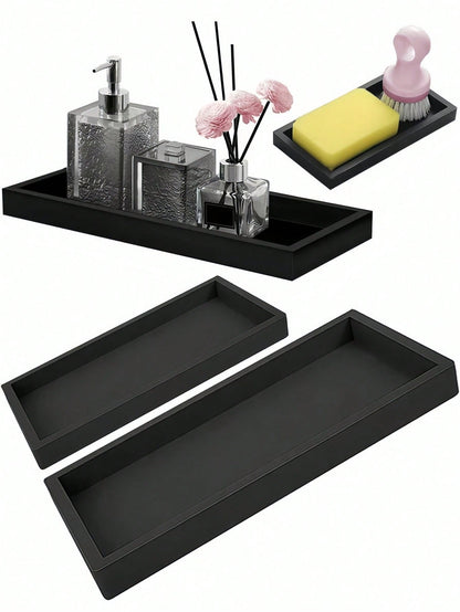 1PC Premium Silicone Storage Tray Organizer For Keys Makeup Jewelry On Bathroom Kitchen Sink Counter Holiday Gift Home Decor Christmas Summer