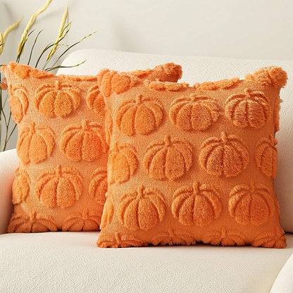 1PC Pumpkin Pattern Decorative Pillowcase, Soft Plush Sofa Cushion Cover, Suitable For Home Holiday Use