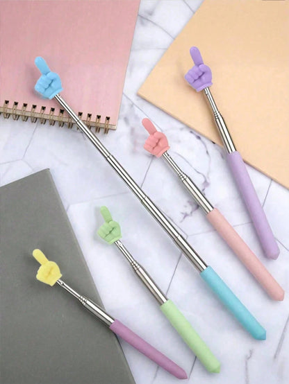 1pc Retractable Pointer Finger Reading Stick, Telescopic Finger Pointer Teaching Tool, Teacher's Pointer Pen For Reading, Blackboard, Piano, Home Use