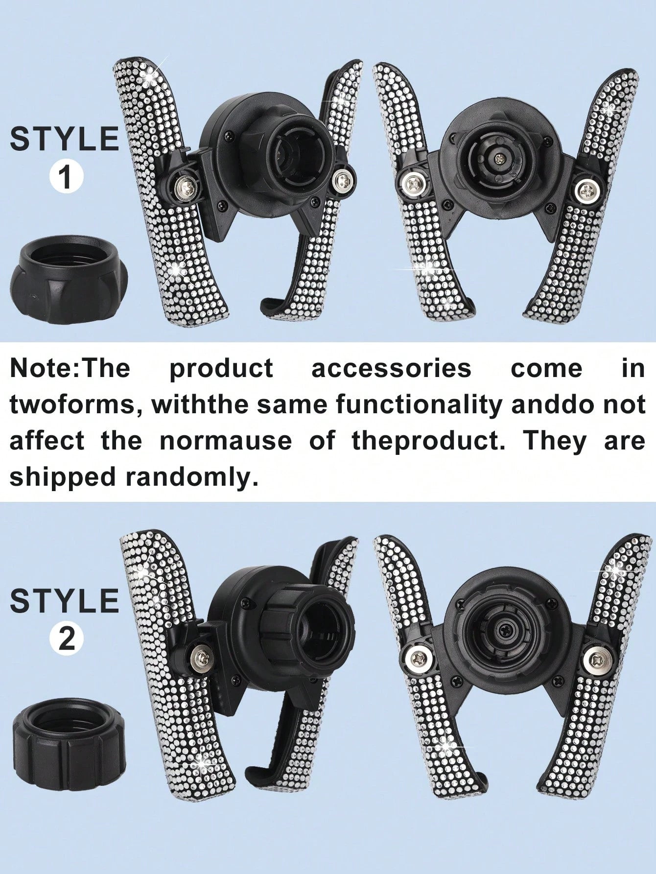 1pc Rhinestone Decor Plastic Car Phone Holder