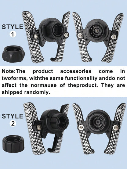 1pc Rhinestone Decor Plastic Car Phone Holder