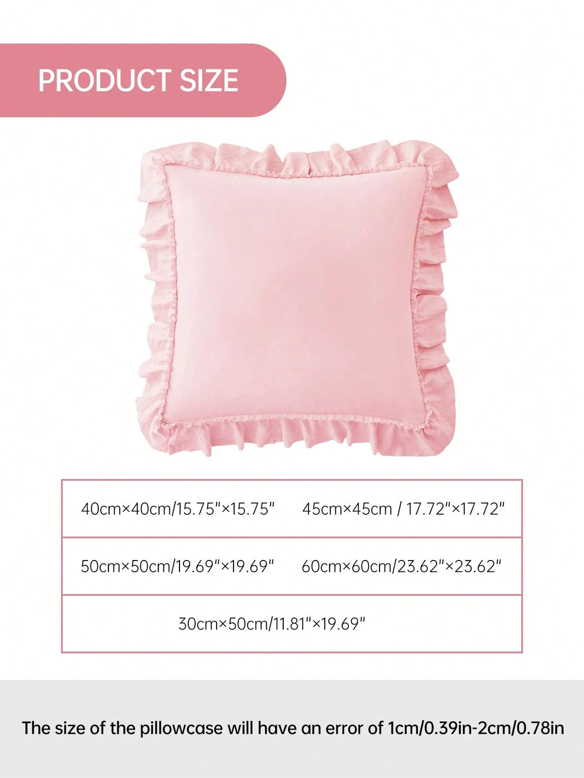 1pc Romantic French Ruffled Quilted Envelope Pillow Cover (Pillow Insert Not Included), Fashionable & Romantic Decorative Throw Pillow Case For Bedroom/Dorm/Sofa, Ideal Gift For Couples & Friends. Mac