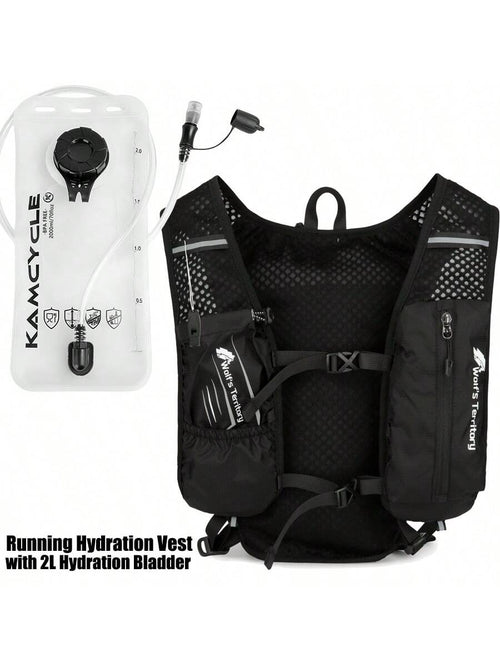 1pc Running Vest Backpack, Running Vest With 1pc 2L Water Bladder, Unisex Vest Backpack, Water Bladder Hydration Backpack For Cycling, Running, Hiking, Trail Running, Climbing And Other Outdoor Sports
