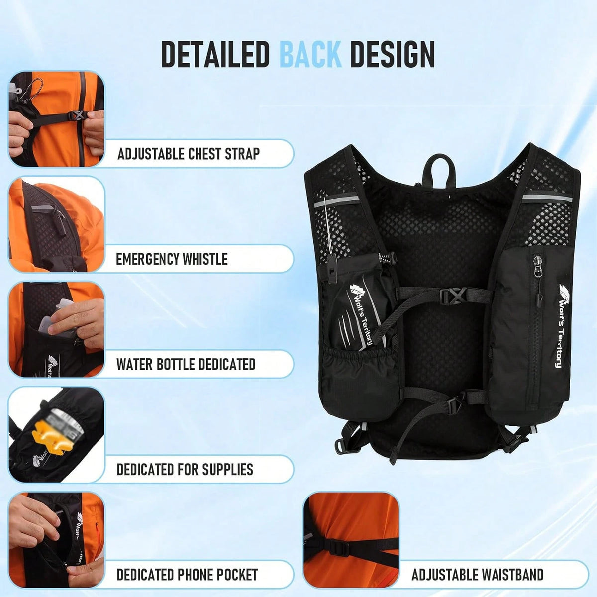 1pc Running Vest Backpack, Running Vest With 1pc 2L Water Bladder, Unisex Vest Backpack, Water Bladder Hydration Backpack For Cycling, Running, Hiking, Trail Running, Climbing And Other Outdoor Sports
