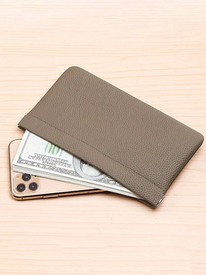 1pc Self-Locking PU Long Wallet, Can Be Used As Passport Holder, Women's Wallet, Mini Wallet, Clutch, Travel Portable