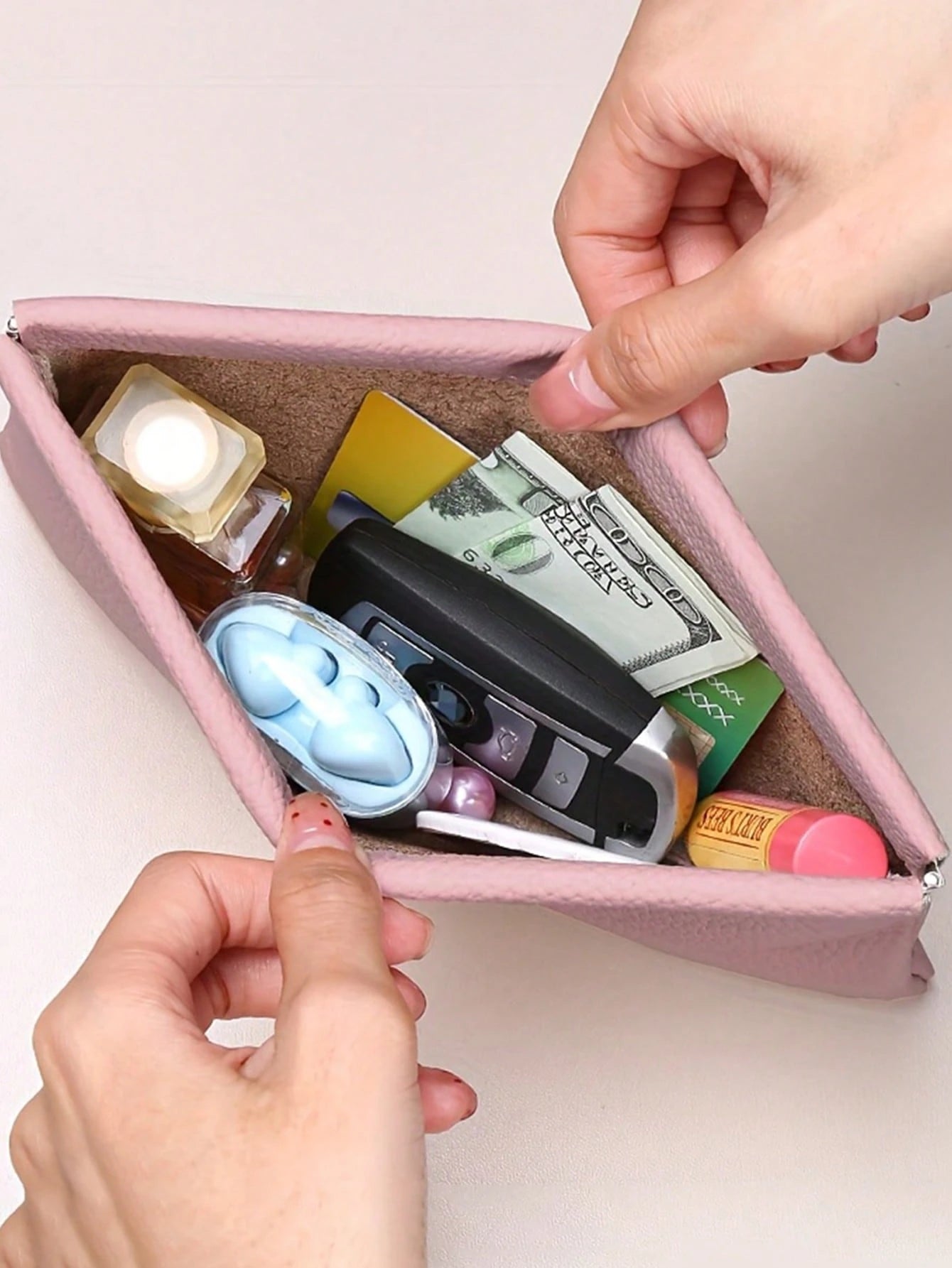 1pc Self-Locking PU Long Wallet, Can Be Used As Passport Holder, Women's Wallet, Mini Wallet, Clutch, Travel Portable