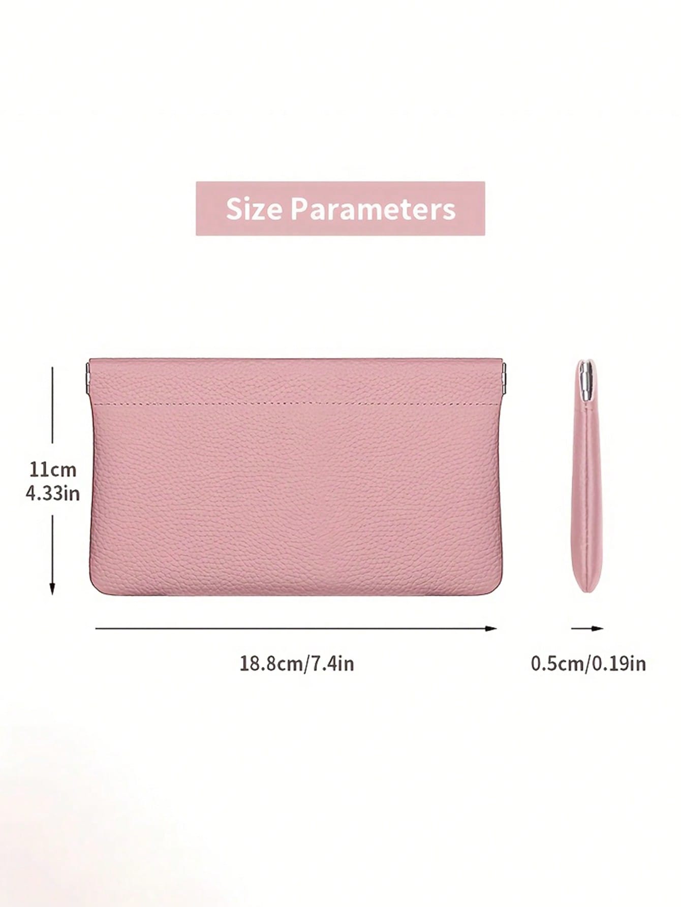 1pc Self-Locking PU Long Wallet, Can Be Used As Passport Holder, Women's Wallet, Mini Wallet, Clutch, Travel Portable