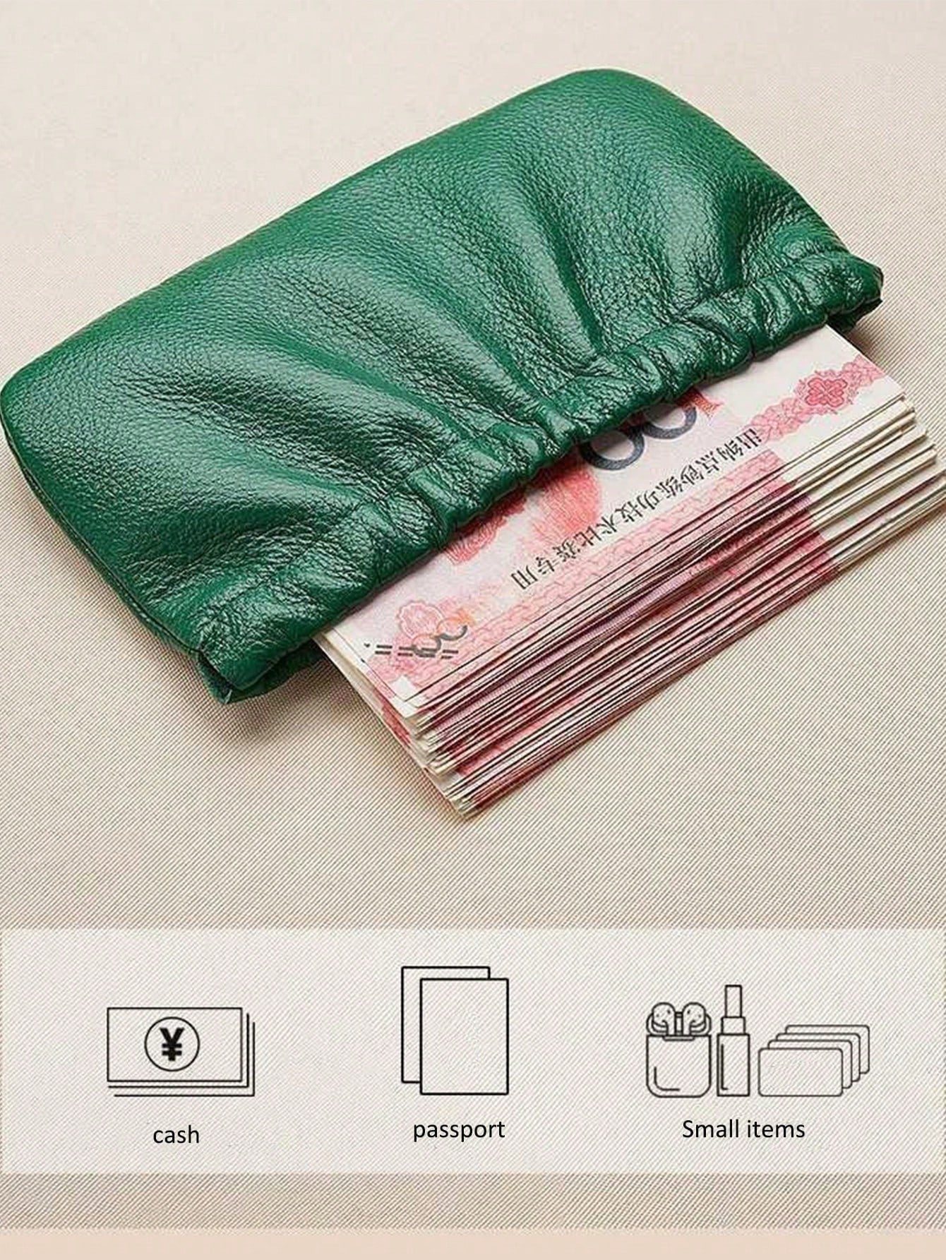 1pc Self-Locking PU Long Wallet, Can Be Used As Passport Holder, Women's Wallet, Mini Wallet, Clutch, Travel Portable