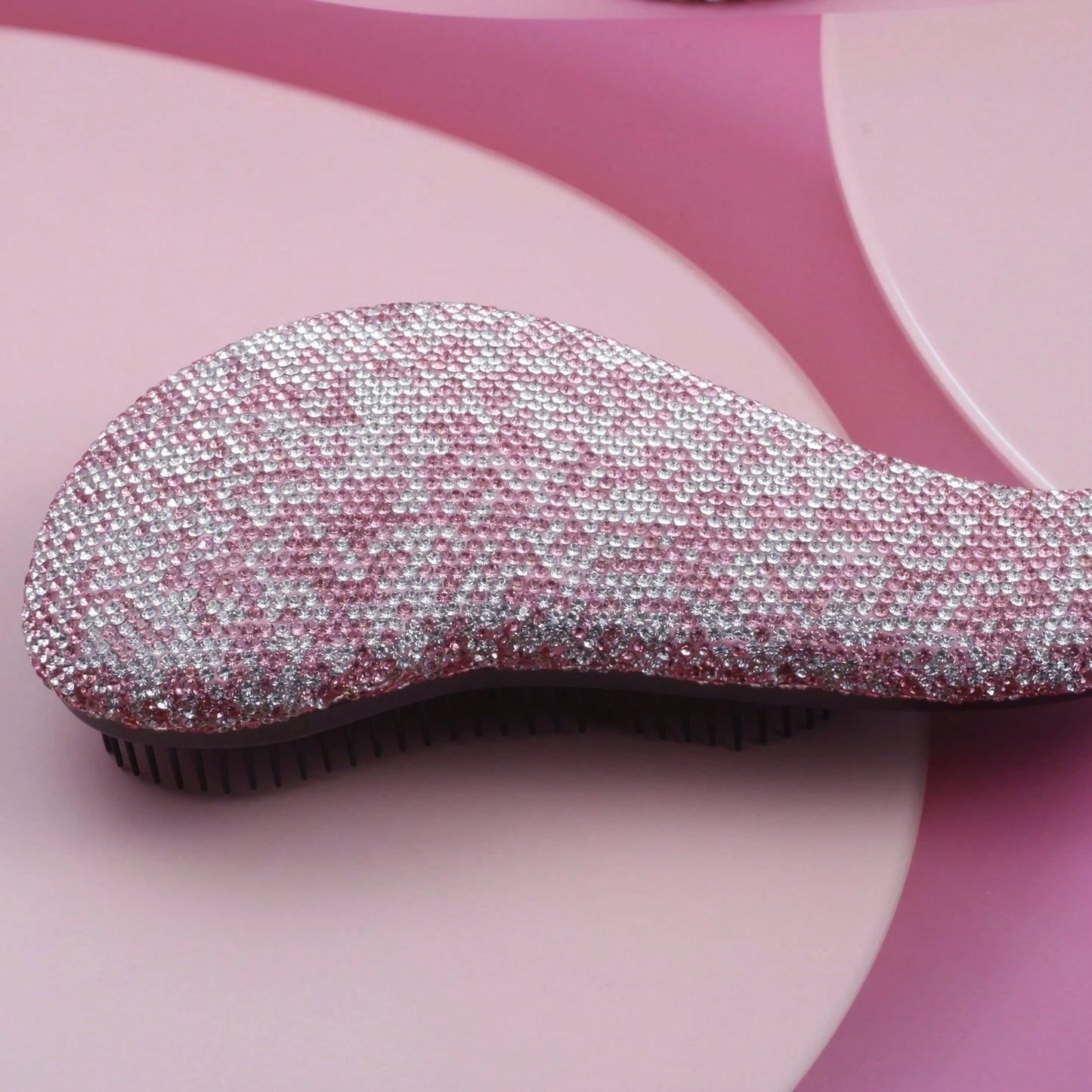 1pc Shiny Rhinestone Hair Comb For Women, Massage Pad Design, No Knots And No Hair Clogging, Portable Back Comb For Smooth Hair, Travel And Vacation Essential, Wedding Birthday Party Holiday Gift, Hai