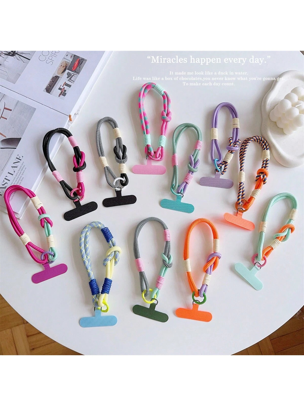 1pc Short Wrist Strap Phone Case Connector Accessory Universal Anti-Slip Anti-Drop Portable Charm Gifts For Mother, Family, Friends, Birthday, Holiday Phone Charm, Phone Chain