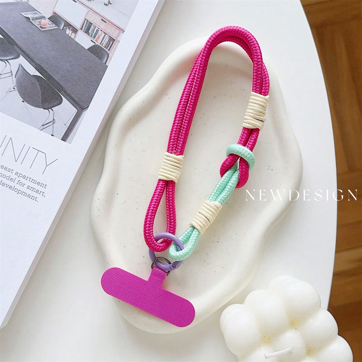 1pc Short Wrist Strap Phone Case Connector Accessory Universal Anti-Slip Anti-Drop Portable Charm Gifts For Mother, Family, Friends, Birthday, Holiday Phone Charm, Phone Chain