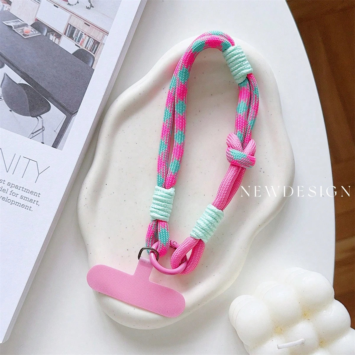 1pc Short Wrist Strap Phone Case Connector Accessory Universal Anti-Slip Anti-Drop Portable Charm Gifts For Mother, Family, Friends, Birthday, Holiday Phone Charm, Phone Chain