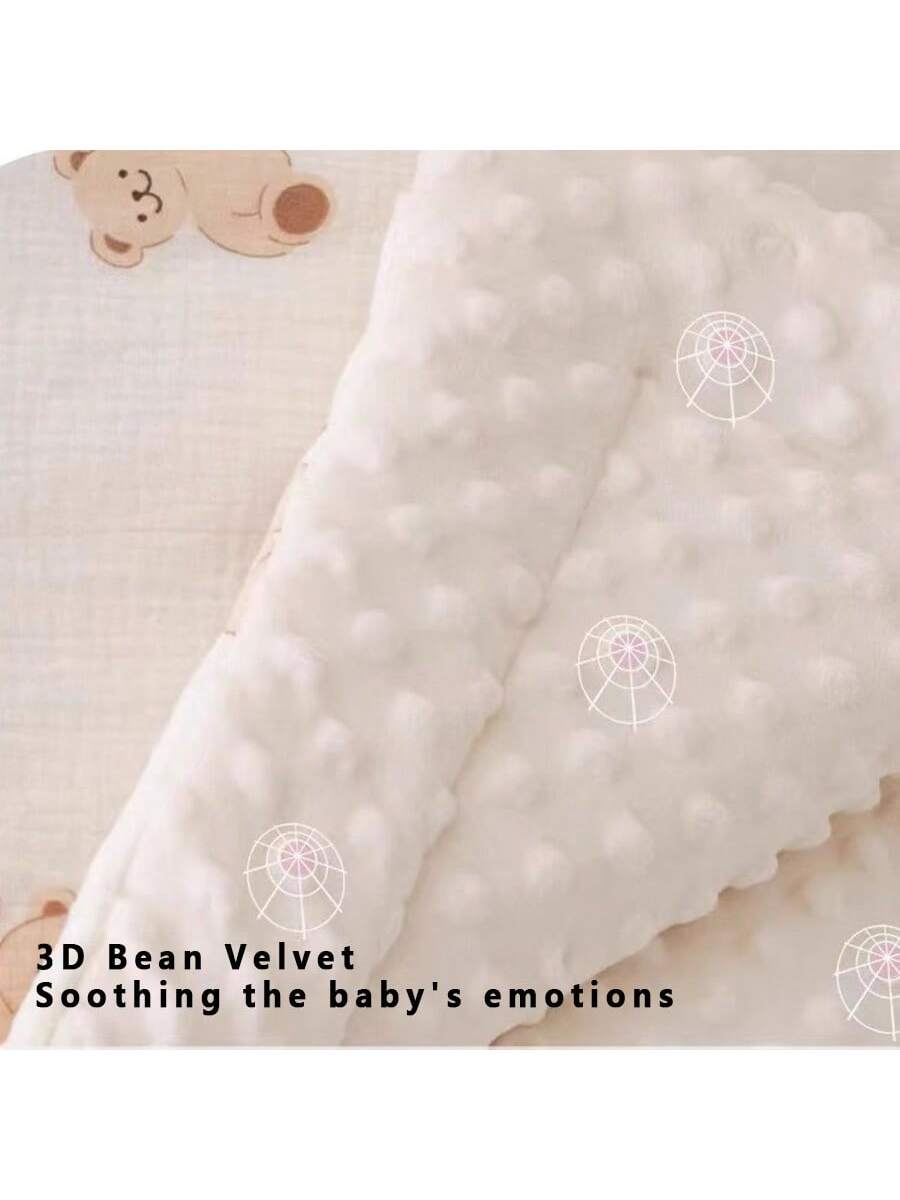 1pc Soft & Comfortable Boucle Stroller Blanket, Thickened Non-Slip Stroller Pad, Suitable For Crib & Bassinet, Reversible