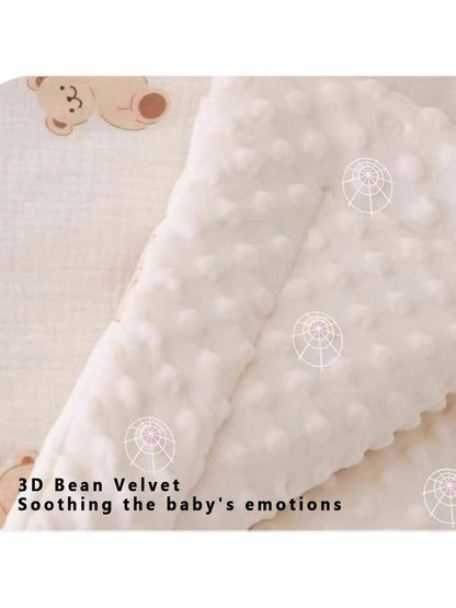 1pc Soft & Comfortable Boucle Stroller Blanket, Thickened Non-Slip Stroller Pad, Suitable For Crib & Bassinet, Reversible
