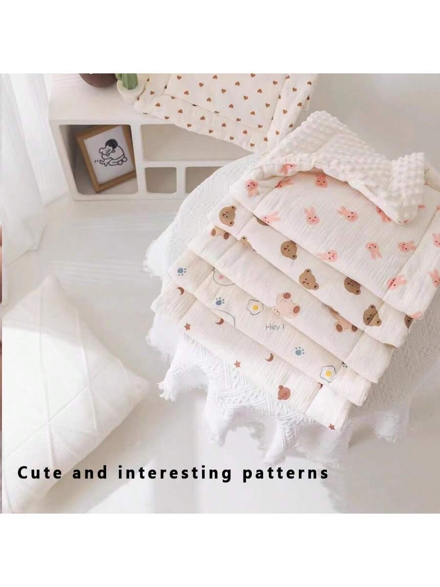 1pc Soft & Comfortable Boucle Stroller Blanket, Thickened Non-Slip Stroller Pad, Suitable For Crib & Bassinet, Reversible