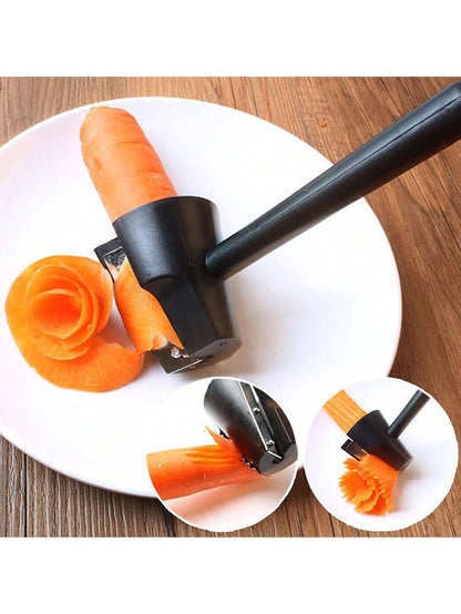 1pc Stainless Steel Creative Spiral Slicer Vegetable Cutter, Cucumber Carrot Decorative Shredder