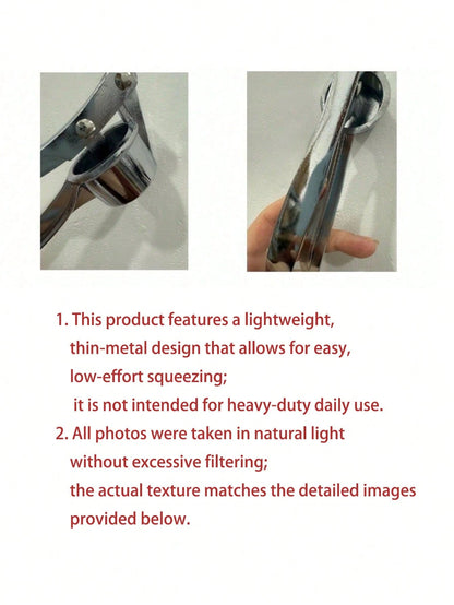 1pc Stainless Steel Manual Garlic Press, Multi-Function Kitchen Garlic Press, Kitchen Accessory. Also Can Be Used As A Nut Cracker And Multi-Function Ginger Grater. Equipped With Easy-To-Press Handle