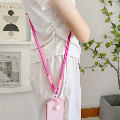 1pc Star Pendant Detachable Crossbody Phone Lanyard, Wrist Strap, Keychain, Colorful Anti-Drop Cord With Clasp, Suitable For Phone Case And Keys
