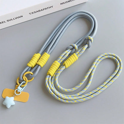 1pc Star Pendant Detachable Crossbody Phone Lanyard, Wrist Strap, Keychain, Colorful Anti-Drop Cord With Clasp, Suitable For Phone Case And Keys