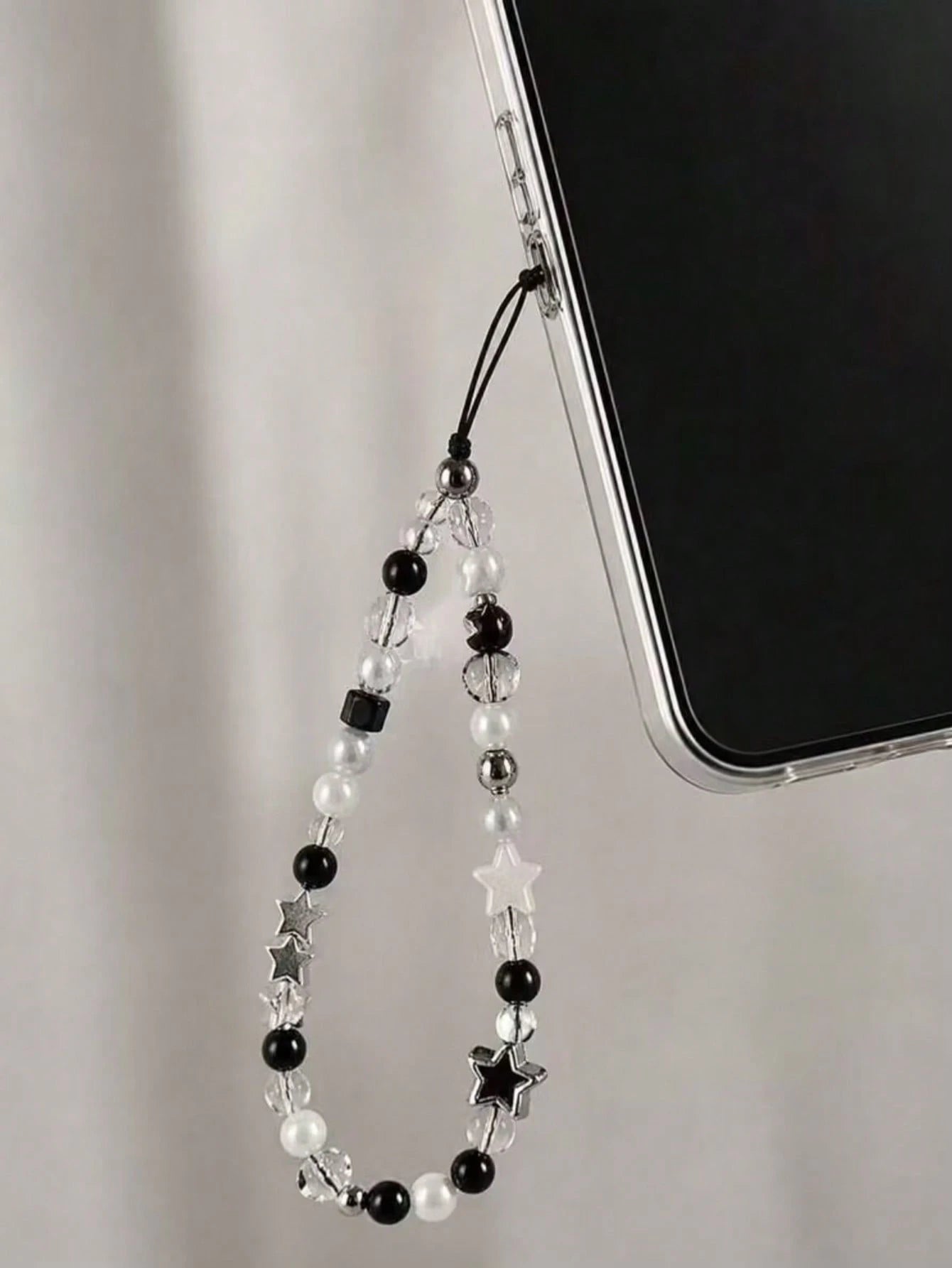 1pc Starry Sky Phone Chain, Transparent Acrylic Handmade Beaded Camera Lanyard, Phone Accessory, Phone Lanyard, Smartphone Wrist Strap, Smartphone Crossbody Bag (Actual Size May Vary Slightly From The