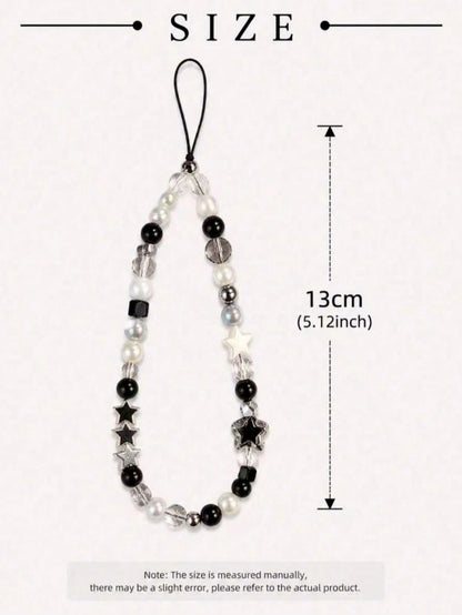 1pc Starry Sky Phone Chain, Transparent Acrylic Handmade Beaded Camera Lanyard, Phone Accessory, Phone Lanyard, Smartphone Wrist Strap, Smartphone Crossbody Bag (Actual Size May Vary Slightly From The