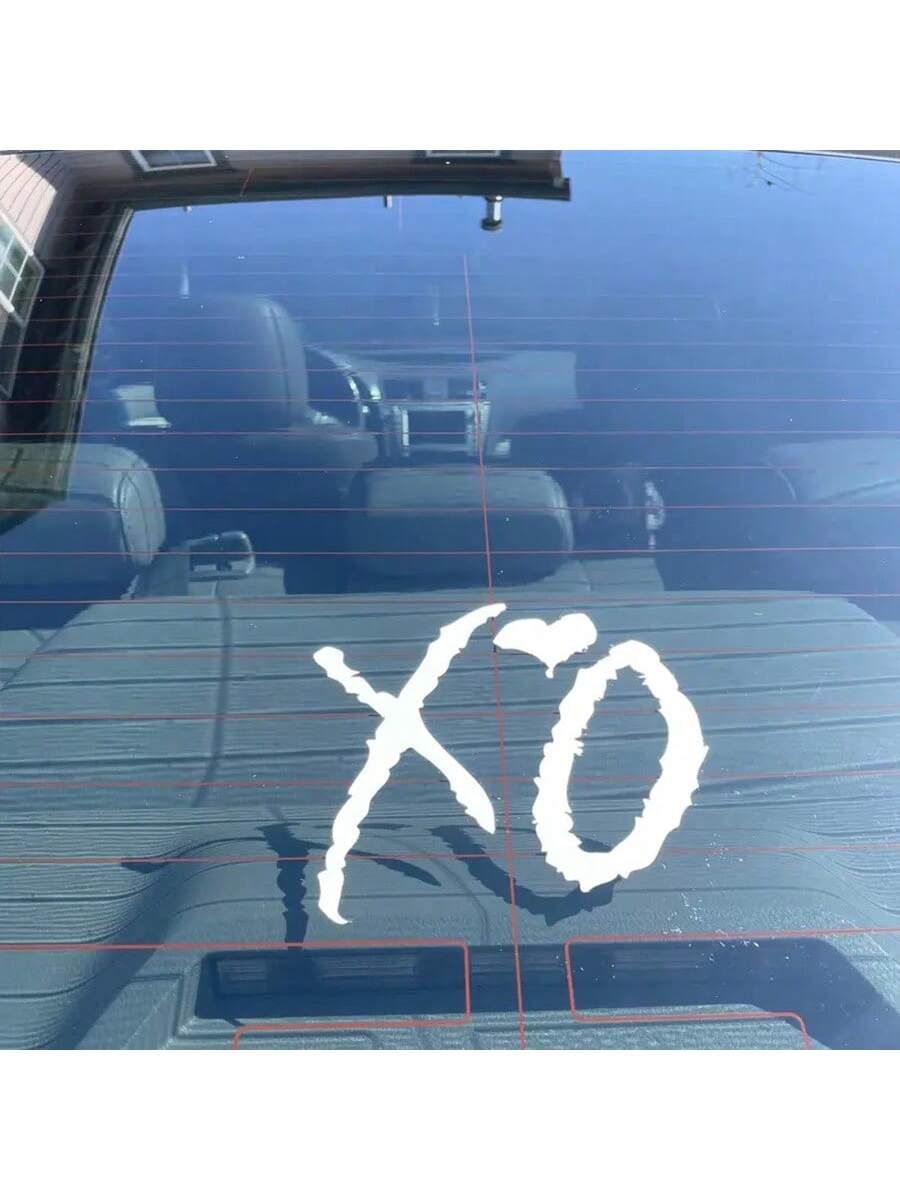 1pc Sticker, Car Phone Laptop Logo, Weekend Hug & Kiss Style