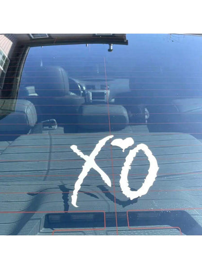 1pc Sticker, Car Phone Laptop Logo, Weekend Hug & Kiss Style