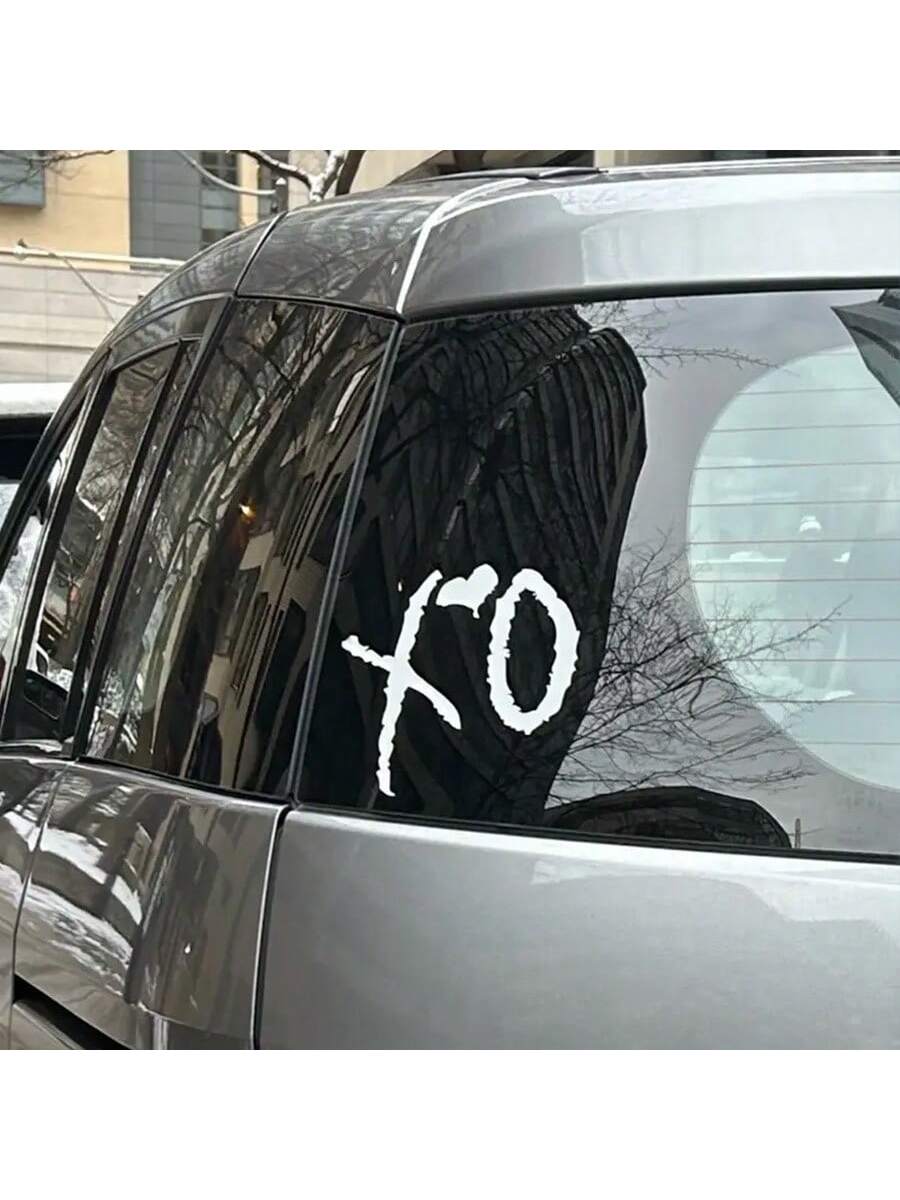 1pc Sticker, Car Phone Laptop Logo, Weekend Hug & Kiss Style