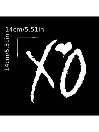 1pc Sticker, Car Phone Laptop Logo, Weekend Hug & Kiss Style