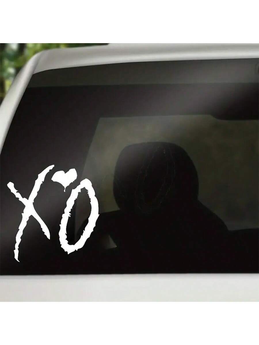 1pc Sticker, Car Phone Laptop Logo, Weekend Hug & Kiss Style