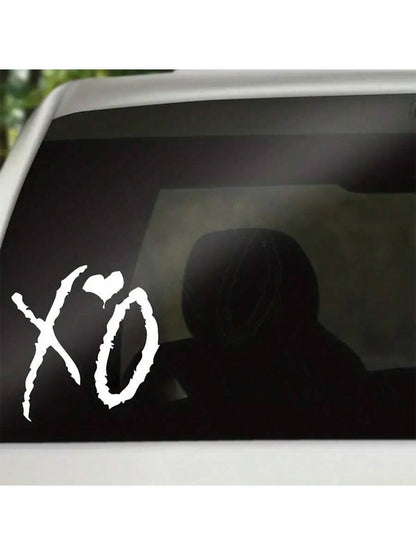 1pc Sticker, Car Phone Laptop Logo, Weekend Hug & Kiss Style