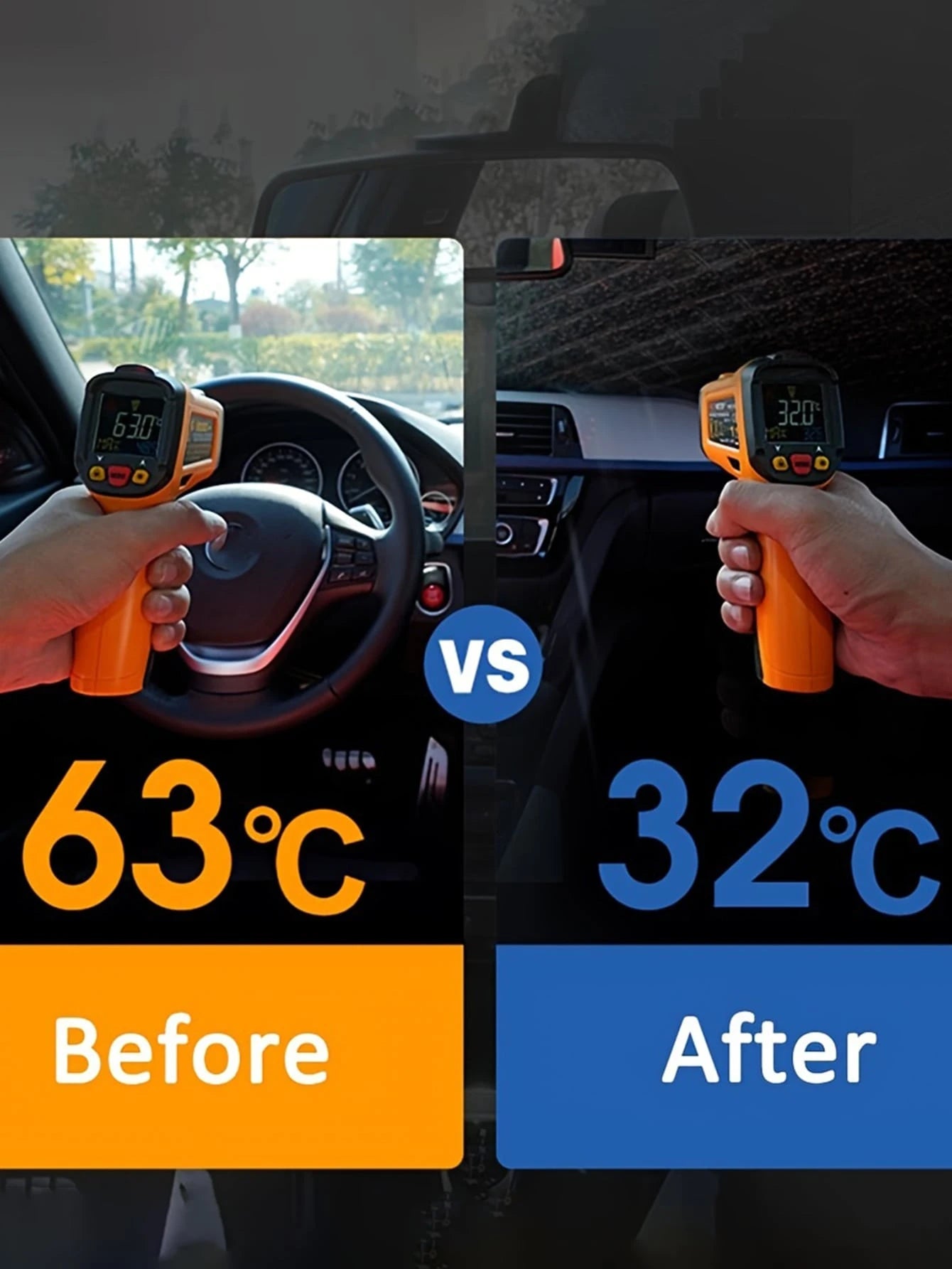 1pc Sun Protection Car Umbrella For Summer Foldable Reflective Sunshade Umbrella For Car Windshield, Queen-Size UV Protector Sun Blind Umbrella Suitable For All Sizes Of Car Windshields Thick Titanium