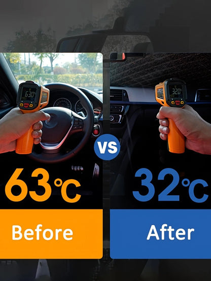 1pc Sun Protection Car Umbrella For Summer Foldable Reflective Sunshade Umbrella For Car Windshield, Queen-Size UV Protector Sun Blind Umbrella Suitable For All Sizes Of Car Windshields Thick Titanium
