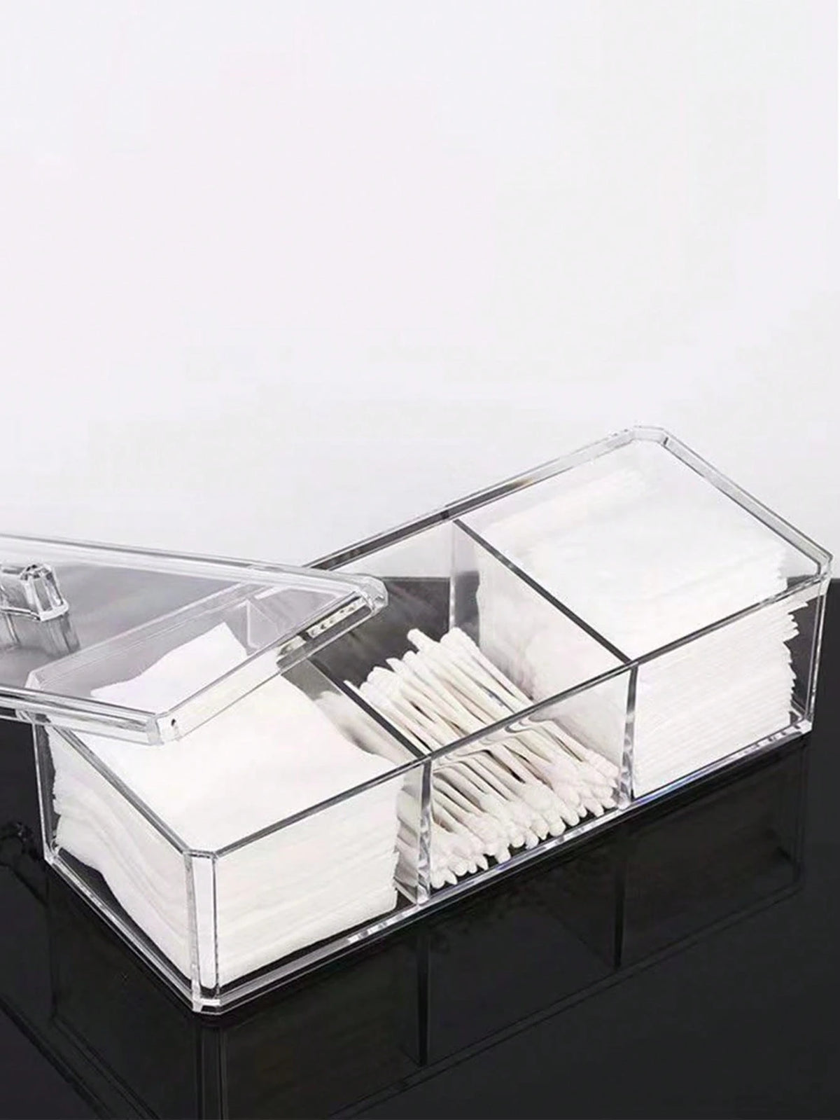 1pc Tea Bag Organizer Box With Lid, Desktop Compartment Storage Box, Drawer Organizer, Clear Acrylic Storage Container, Perfect For Kitchen Cabinets, Countertops & Pantry Storage, Ideal For Coffee Pod