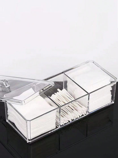 1pc Tea Bag Organizer Box With Lid, Desktop Compartment Storage Box, Drawer Organizer, Clear Acrylic Storage Container, Perfect For Kitchen Cabinets, Countertops & Pantry Storage, Ideal For Coffee Pod