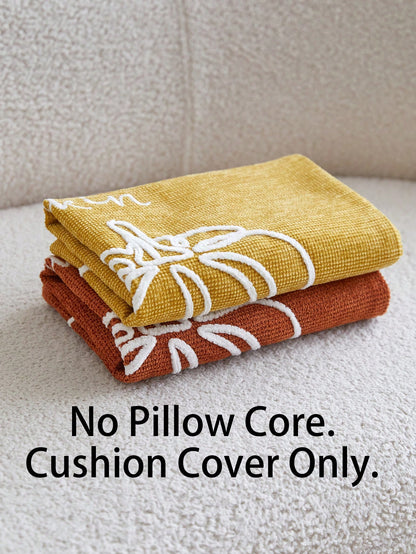 1pc Thanksgiving Orange Pumpkin Embroidered Pillow Case, Thanksgiving Hello Pumpkin Pillow Cover, Suitable For Indoor Decoration, Thanksgiving Decor, All-Season Pillow Case, Without Insert